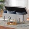 Baxton Studio Rockwell Contemporary Glam and Luxe Grey Velvet Upholstered and Gold Finished Metal Storage Bench 198-12210-ZORO - alternate 5